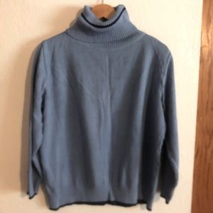 vintage light blue turtleneck sweater